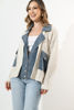Imagen de Jacket Tejida Contraste Denim