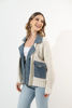 Imagen de Jacket Tejida Contraste Denim