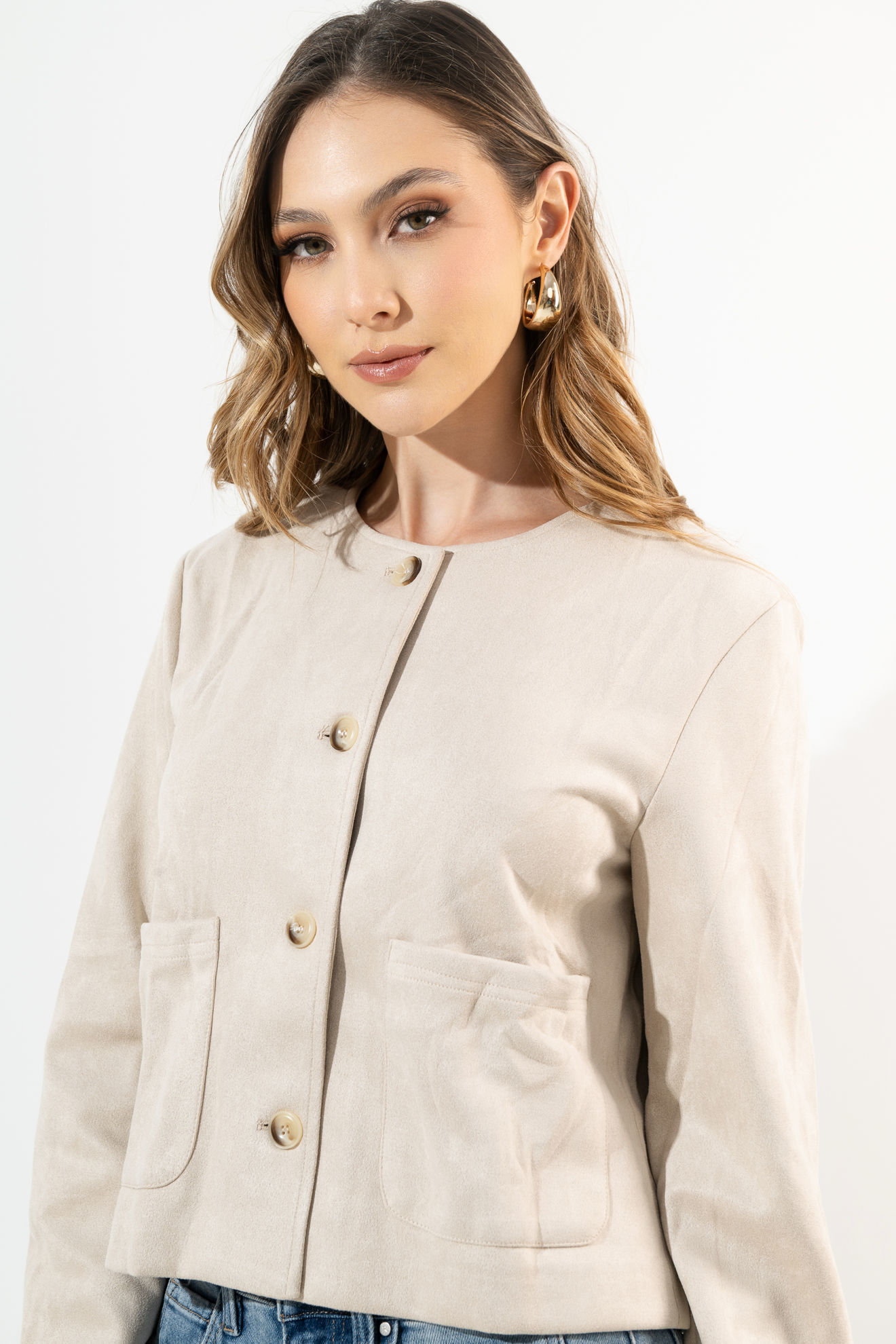 Imagen de Sweater En Suede Bolsillos Botones