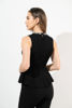 Imagen de Blusa Estilo Peplum, Detalle Brillo Cuello