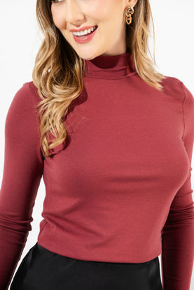 Imagen de Blusa Basica Cuello Alto, Manga Larga