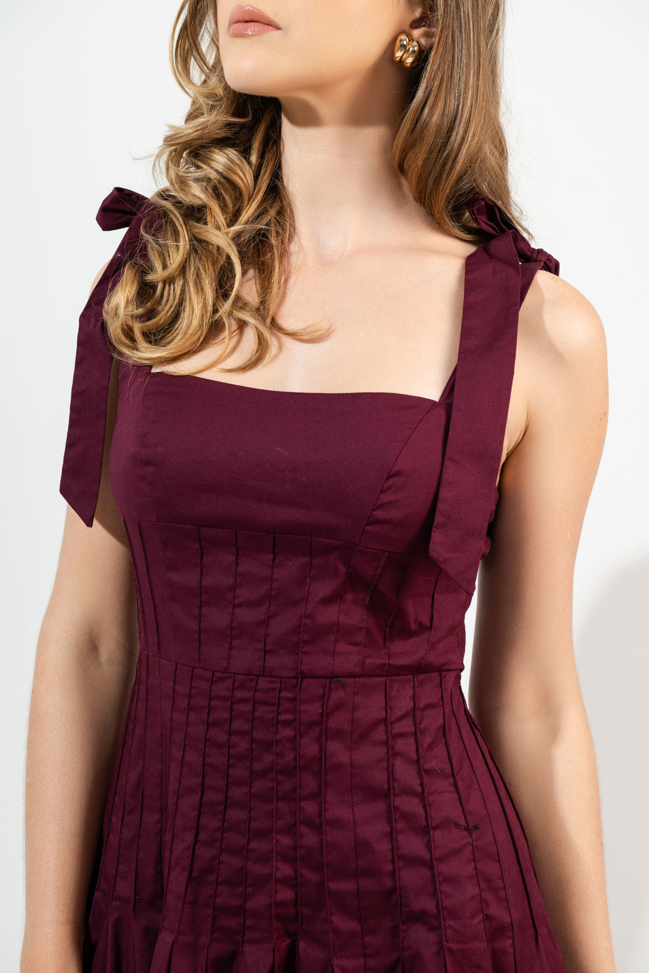 Imagen de Vestido En Tirantes, Detalle Alforzas