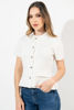 Imagen de Blusa Tejida Manga Corta Botones Brillo