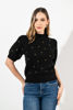 Imagen de Blusa Print Corazones, Cuello Alto