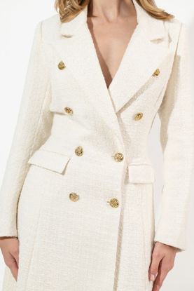 Imagen de Gabardina En Tweed Cruzada Botones Dorados