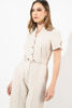 Imagen de Jumpsuit Manga Corta Cuello V Botones Dorados