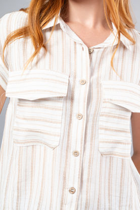 Imagen de Camisera En Rayas Manga Corta