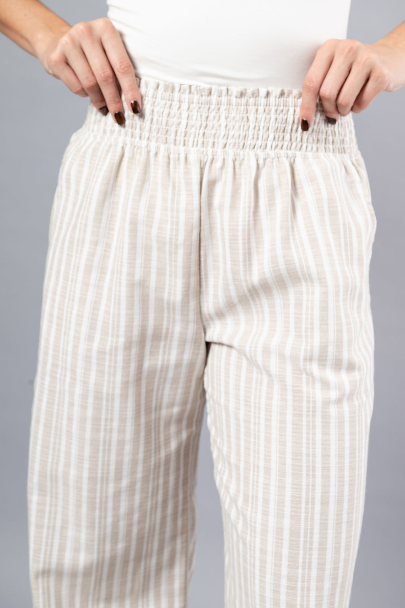 Imagen de Pantalon En Rayas Elastico Cintura ( Exclusivo Pagina)