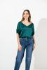 Imagen de Blusa Satin Cuello V Manga Corta