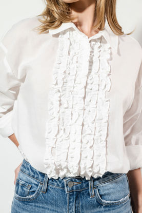 Imagen de Blusa Camisera Detalle Vuelitos Frente