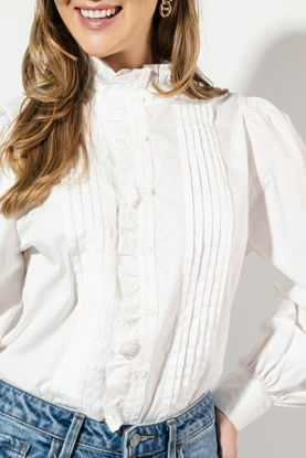 Imagen de Blusa Manga Larga, Vuelo Cuello