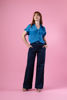 Imagen de High Rise Straight Leg, Elastico Cintura Trasera Jeans