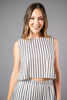 Imagen de Crop Top En Rayas Lazo Espalda