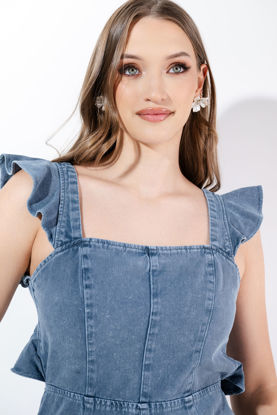 Imagen de Romper Denim, Espalda Descubierta (Exclusiva Pagina)