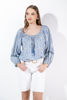 Imagen de Blusa En Rayon Manga Larga Print Floral   (Esclusivo Pagina)