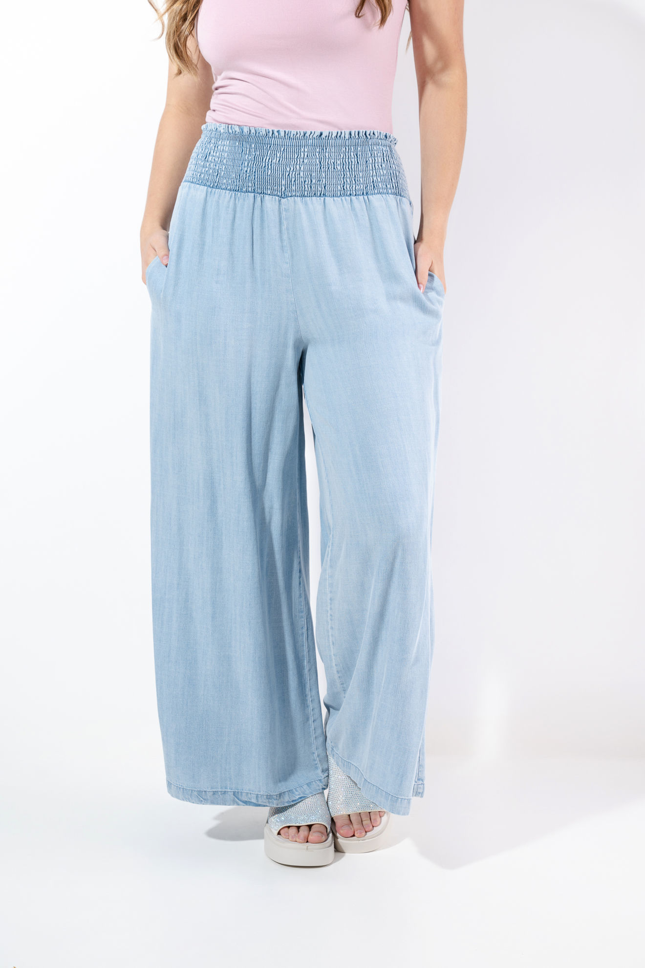 Imagen de Pantalon En Tencel Elastico Cintura