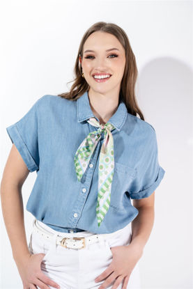 Imagen de Camisera En Denim Manga Corta    ( Exclusiva Pagina)