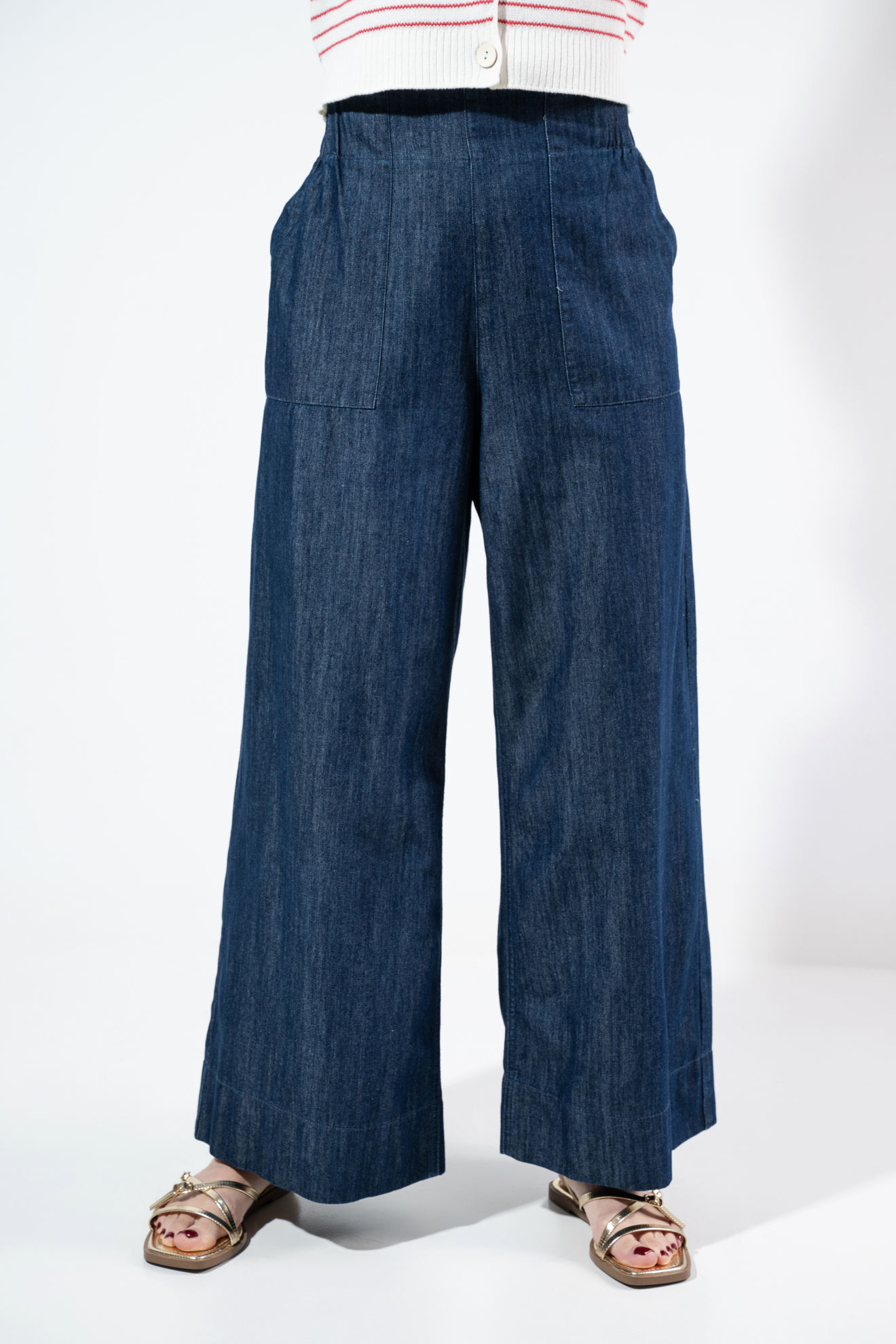 Imagen de Pantalon Denim Elastico Cintura Trasera., Bolsillos Parche