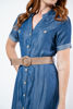 Imagen de Vestido Camisero Con Cinturon En Denim
