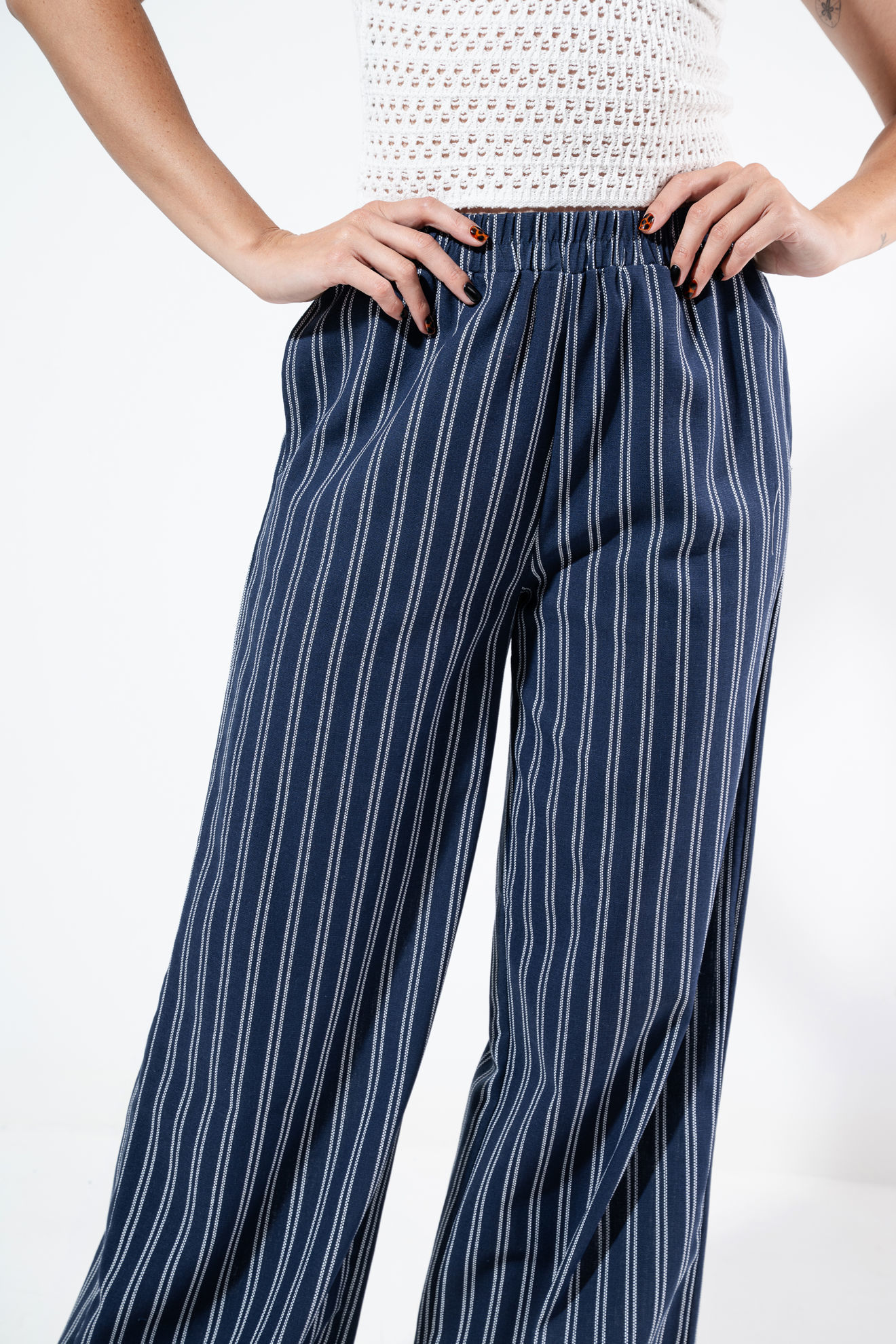 Imagen de Pantalon En Rayas Elastico Cintura