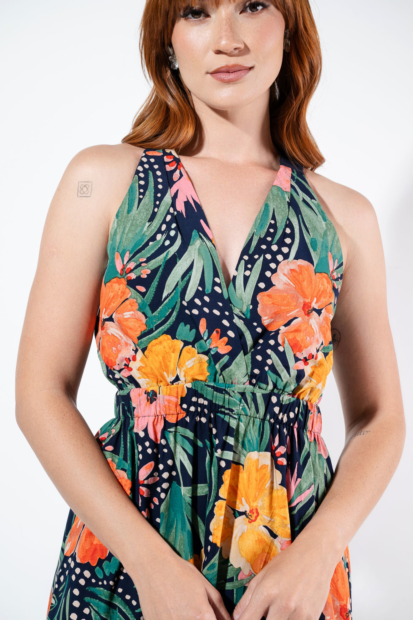 Imagen de Vestido En Rayon Estampado, Espalda Descubierta