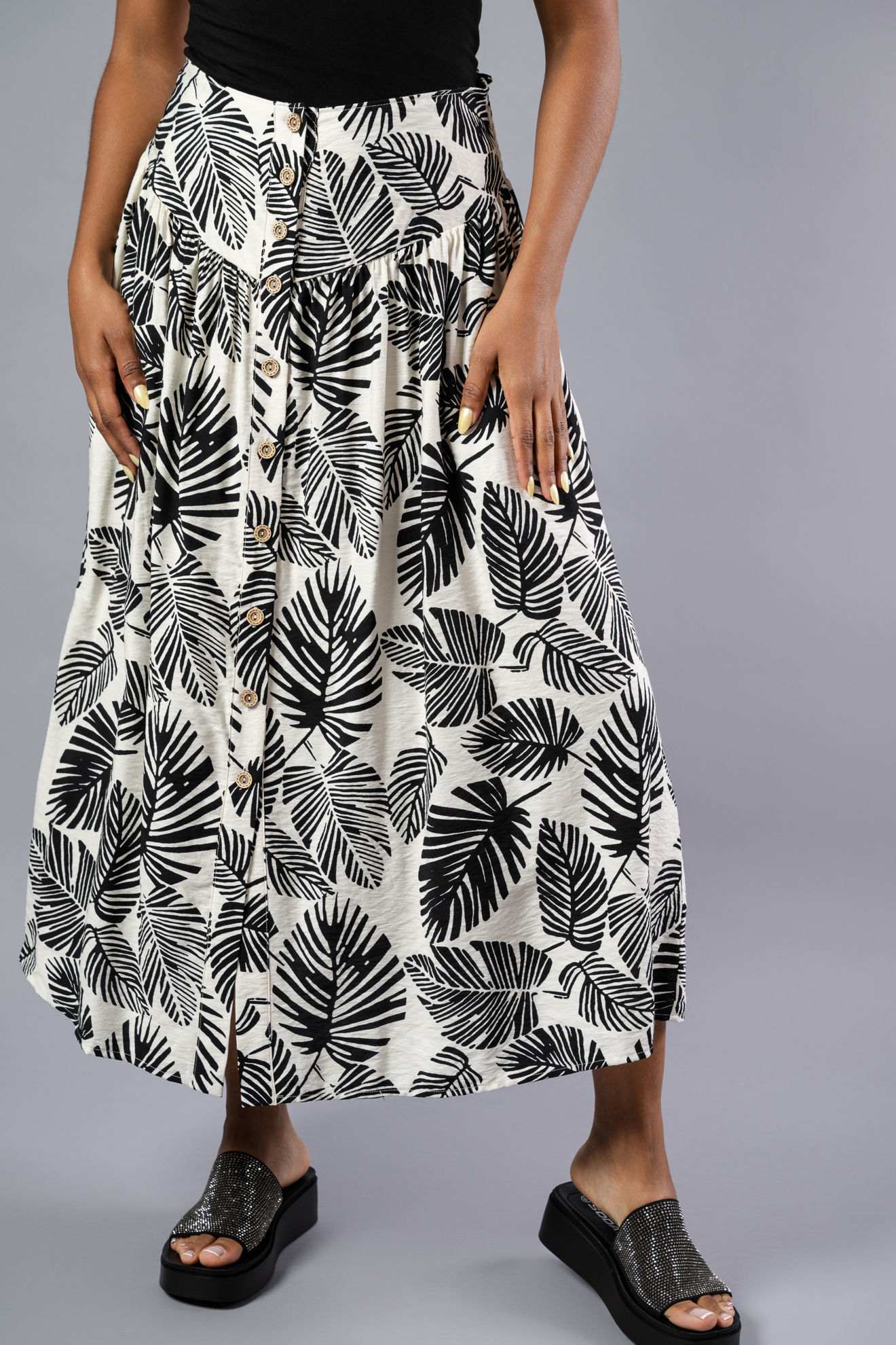 Imagen de Falda En Rayon Print Tropical