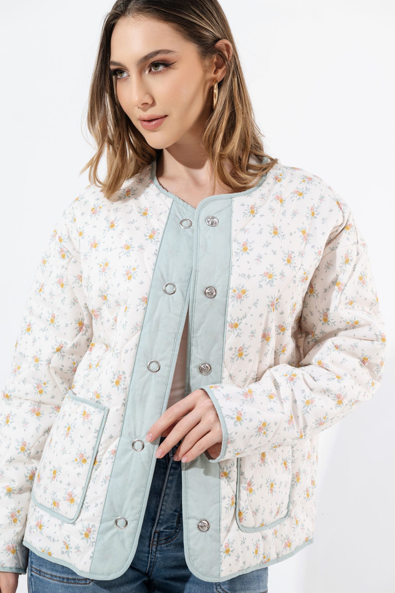 Imagen de Quilted Jacket Print Florecitas