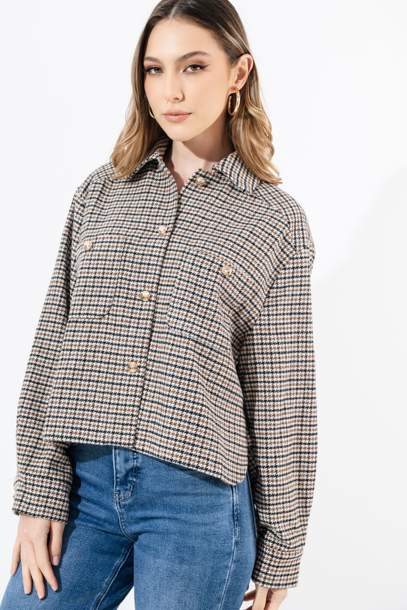 Imagen de Jacket En Cuadros , Botones Dorados