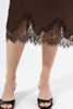 Imagen de Falda Satin Detalle Encaje Ruedo