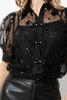 Imagen de Blusa Trasparente Con Lentejuelas Manga Corta  ( Exclusiva Pagina)
