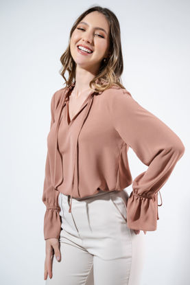 Imagen de Blusa Manga Larga Cuello V  (Exclusivo Pagina)