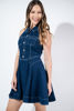 Imagen de Vestido Denim Cuello, Falda Campana