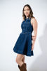 Imagen de Vestido Denim Cuello, Falda Campana