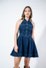 Imagen de Vestido Denim Cuello, Falda Campana