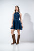 Imagen de Vestido Denim Cuello, Falda Campana
