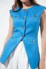 Imagen de Blazer Con Hombreras Sin Mangas, Botones Dorados