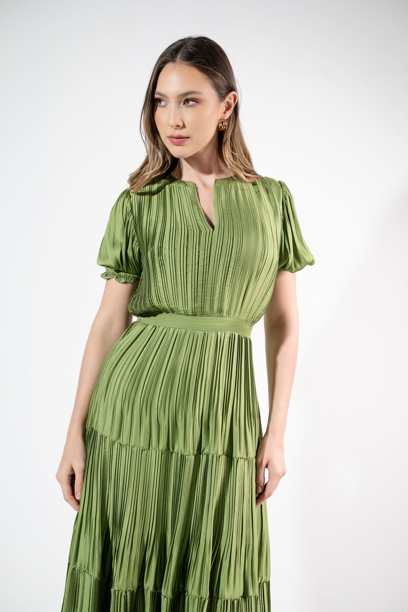 Imagen de Vestido Manga Corta, Cuello V