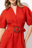 Imagen de Vestido Cuello V Con Cinturon