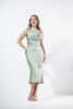 Imagen de Vestido En Satin Cuello Bobo