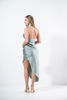 Imagen de Vestido En Satin Cuello Alto, Espalda Descubierta