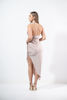 Imagen de Vestido En Satin Cuello Alto, Espalda Descubierta