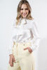 Imagen de Blusa En Satin Manga Larga, Lazo Cuello