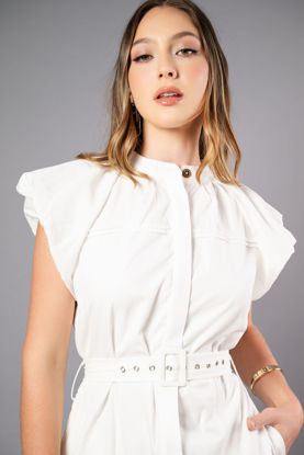 Imagen de Vestido Con Cinturon Cuello Chino