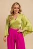 Imagen de Blusa En Satin Mangas Anchas    ( Exclusiva Pagina)