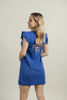 Imagen de Vestido Azul Vuelo Mangas    ( Exclusivo Pagina)