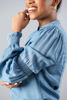 Imagen de Blusa En Denim Cuello Chino Manga Larga   ( Exclusivo Pagina)