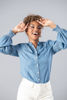 Imagen de Blusa En Denim Cuello Chino Manga Larga   ( Exclusivo Pagina)