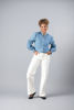 Imagen de Blusa En Denim Cuello Chino Manga Larga   ( Exclusivo Pagina)