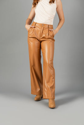 Imagen de Pantalon En Cuerina Pierna Ancha   ( Exclusivo Pagina)