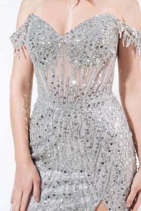 Imagen de Maxi Dress Off Shoulder Abalorios